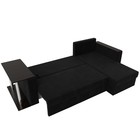 Угловой диван «Атланта лайт», правый угол, механизм еврокнижка, микровельвет, чёрный - Фото 9