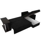 Диван угловой «Атланта лайт», правый угол, механизм еврокнижка, микровельвет, цвет чёрный - Фото 10