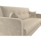 Прямой диван «Надежда», механизм книжка, микровельвет, цвет бежевый - Фото 4