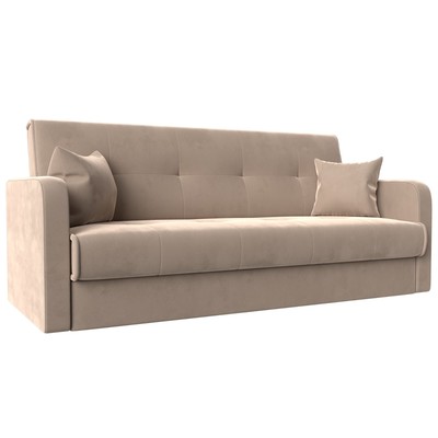 Диван прямой «Надежда», механизм книжка, велюр, цвет бежевый