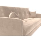 Прямой диван «Надежда», механизм книжка, велюр, цвет бежевый - Фото 4