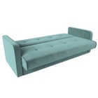 Прямой диван «Надежда», механизм книжка, велюр, цвет бирюзовый - Фото 6