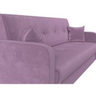 Прямой диван «Надежда», механизм книжка, микровельвет, цвет сиреневый - Фото 4