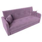 Прямой диван «Надежда», механизм книжка, микровельвет, цвет сиреневый - Фото 5