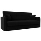 Прямой диван «Надежда», механизм книжка, микровельвет, цвет чёрный - Фото 1