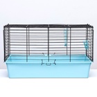 Клетка для кроликов, морских свинок «Пижон» №4 складная, 80×50×47 см, бирюзовая - Фото 12