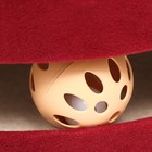 Лежанка с когтеточкой "Пижон", основание игрушка с шариком, 37 х 37 х 15см, бордовая - Фото 4