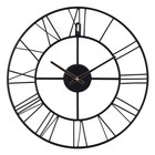 Часы настенные, интерьерные: Лофт, бесшумные, d-40 см, черные - фото 10956205