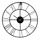 Часы настенные, интерьерные: Лофт, бесшумные, d-40 см, черные - Фото 4