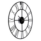 Часы настенные, интерьерные: Лофт, бесшумные, d-40 см, черные - Фото 5
