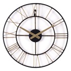 Часы настенные, серия: Лофт, плавный ход, d-40 см, бронза - фото 3143793