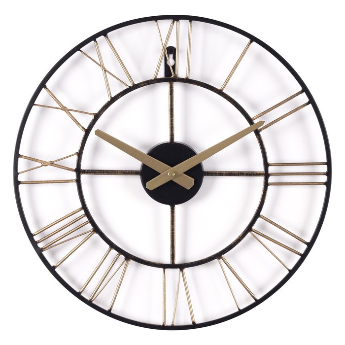 Часы настенные, интерьерные: Лофт, бесшумные, d-40 см, бронза - Фото 1