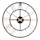Часы настенные, интерьерные: Лофт, бесшумные, d-40 см, бронза - Фото 4