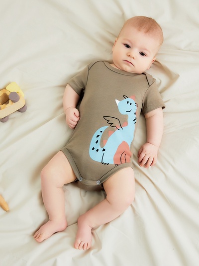 Боди «Крошка Я. Дракоша», рост 68-74 см, бежевое