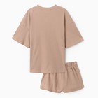 Комплект женский (футболка, шорты) KAFTAN Basic line, р. 42, кофейный 9837358 - фото 14225403