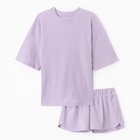 Комплект женский (футболка, шорты) KAFTAN Basic line, р. 44, сиреневый 9837367 - фото 428146 Комплект женский (футболка, шорты) KAFTAN Basic line, р. 44, сиреневый 9837367 - фото 428146
