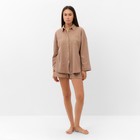Комплект женский (рубашка, шорты) KAFTAN Basic line, р. 44, кофейный 9837371 - фото 14225447