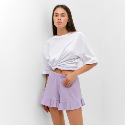 Шорты женские KAFTAN Basic line, размер 42, сиреневые