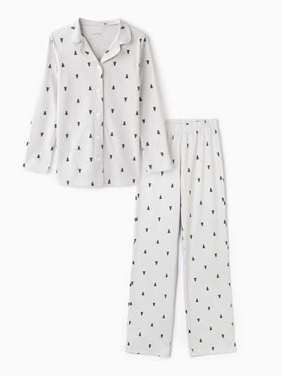 Пижама новогодняя женская (футболка, брюки) KAFTAN «Елки», размер 48-50