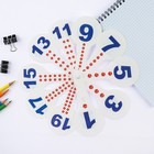 Веер-касса, цифры от 1 до 20 прямой и обратный счет «Смешарики», гибкие, пакет с европодвесом - Фото 3