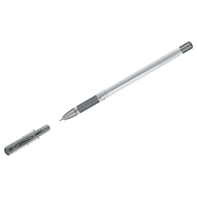 Ручка шариковая Cello "Finegrip" узел 0.7мм, синие чернила, резиновый грип (держатель), серо-серебристый корпус