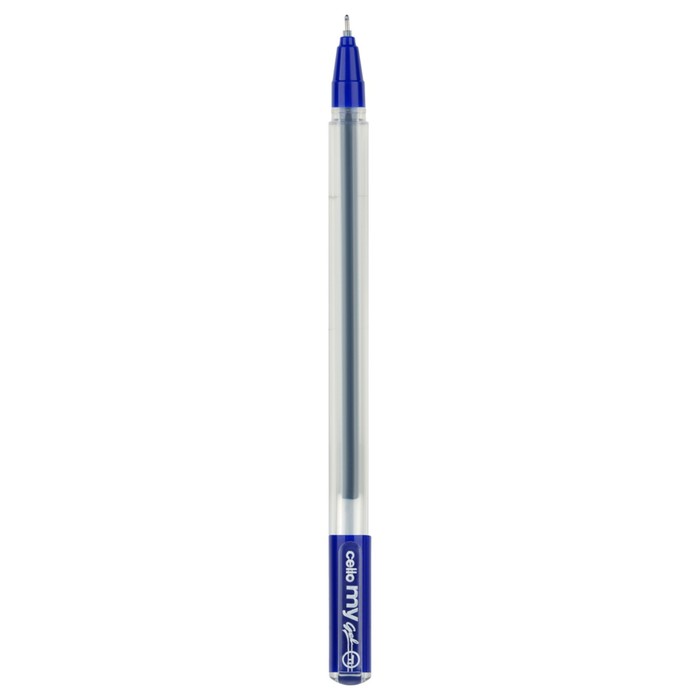 Ручка гелевая Cello "My gel" узел 0.5мм, синие чернила, мягкое письмо, матовый прозрачный корпус