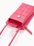 Сумка на магните, с длинным ремнём, с вышивкой 10×2.5×20 см, малиновая - Фото 5