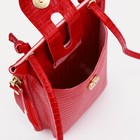 Сумка на магните, с длинным ремнём, однотонная, 10×2.5×20 см, красная - Фото 3