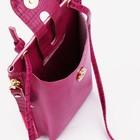 Сумка на магните, с длинным ремнём, однотонная, 10×2.5×20 см, малиновая - Фото 3
