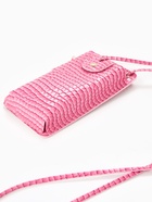 Сумка на магните, с длинным ремнём, 10×2.5×20 см, розовая - Фото 4