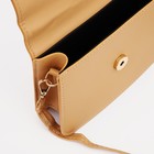 Сумка детская для девочки на молнии, длинный ремень, бежевая - Фото 3