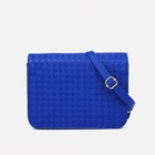 Сумка детская для девочки на молнии, длинный ремень, синяя - Фото 2