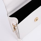 Сумка детская для девочки на молнии, длинный ремень, белая - Фото 3