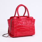 Сумка женская тоут на молнии, 18.5×8×15 см, розовая - Фото 4