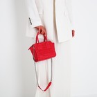 Сумка женская тоут на молнии, 18.5×8×15 см, розовая - Фото 8