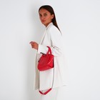 Сумка женская тоут на молнии, 18.5×8×15 см, розовая - Фото 2