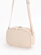 Сумка женская, кросс-боди, на молнии, длинный ремень, бежевая - Фото 3