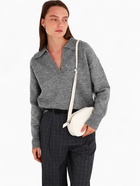 Сумка женская, кросс-боди, на молнии, длинный ремень, бежевая - Фото 2