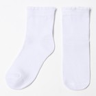 Носки для девочек, цвет белый, размер 12-14 (15-17) - Фото 1