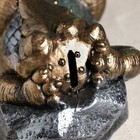 Копилка "Крокодил у камня" бронза с серебром, 16х29см - фото 7346927