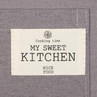 Фартук кухонный «Этель» ECO, 60×64±6 см, 70% хлопок, 30% лён, 190 г/м², серый - Фото 3