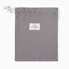 Мешочек текстильный «Этель» ECO, 27×34 см, 70% хлопок, 30% лён, 190 г/м², серый - Фото 2