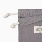 Мешочек текстильный «Этель» ECO, 27×34 см, 70% хлопок, 30% лён, 190 г/м², серый - Фото 3