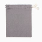 Мешочек текстильный «Этель» ECO, 27×34 см, 70% хлопок, 30% лён, 190 г/м², серый - Фото 4