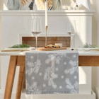 Дорожка новогодняя на стол «Этель. Серебряные ветки», 40×149 см, саржа 190 г/м² - Фото 1