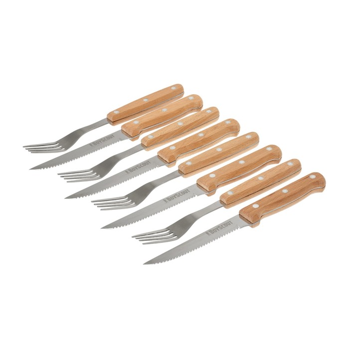 Набор для стейков BOYSCOUT, вилки, ножи, на 4 персоны - Фото 1