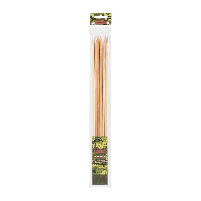 Шампуры бамбуковые BOYSCOUT, 40x0,6x0,6 см, квадратные, 6 шт в ПВХ упаковке - фото 1910753122