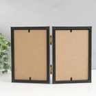 Фоторамка пластик 10х15 см, двойная вертикальная, серебро - фото 24343042