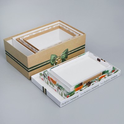 Набор подарочных коробок 5 в 1 «С Новым годом», 22×14×8.5 ‒ 32.5×20×12.5 см