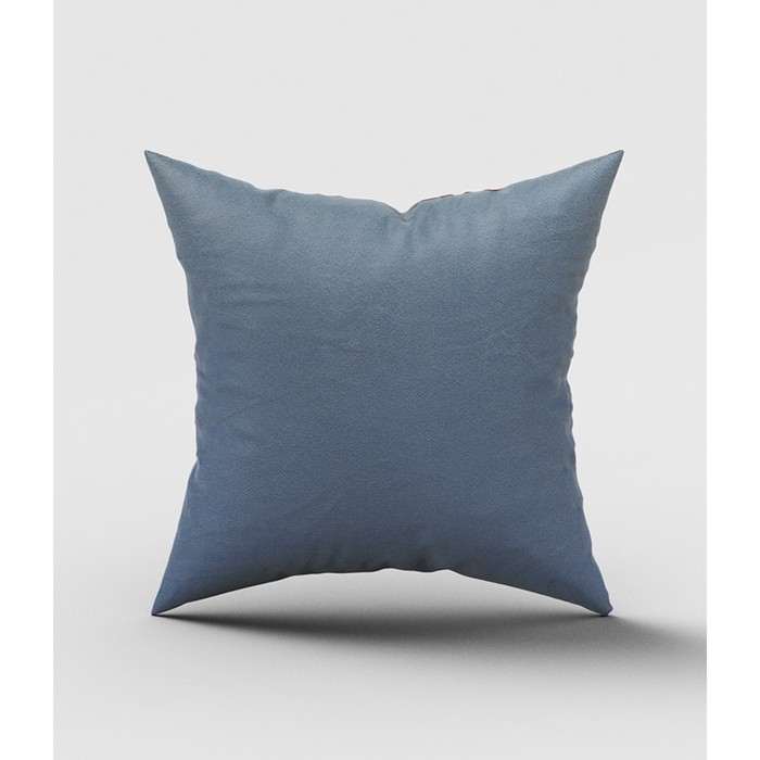 Подушка декоративная «Бархат», размер 40x40 см, цвет серо-голубой - Фото 1